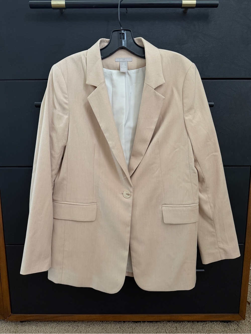 H&M single breasted beige blazer